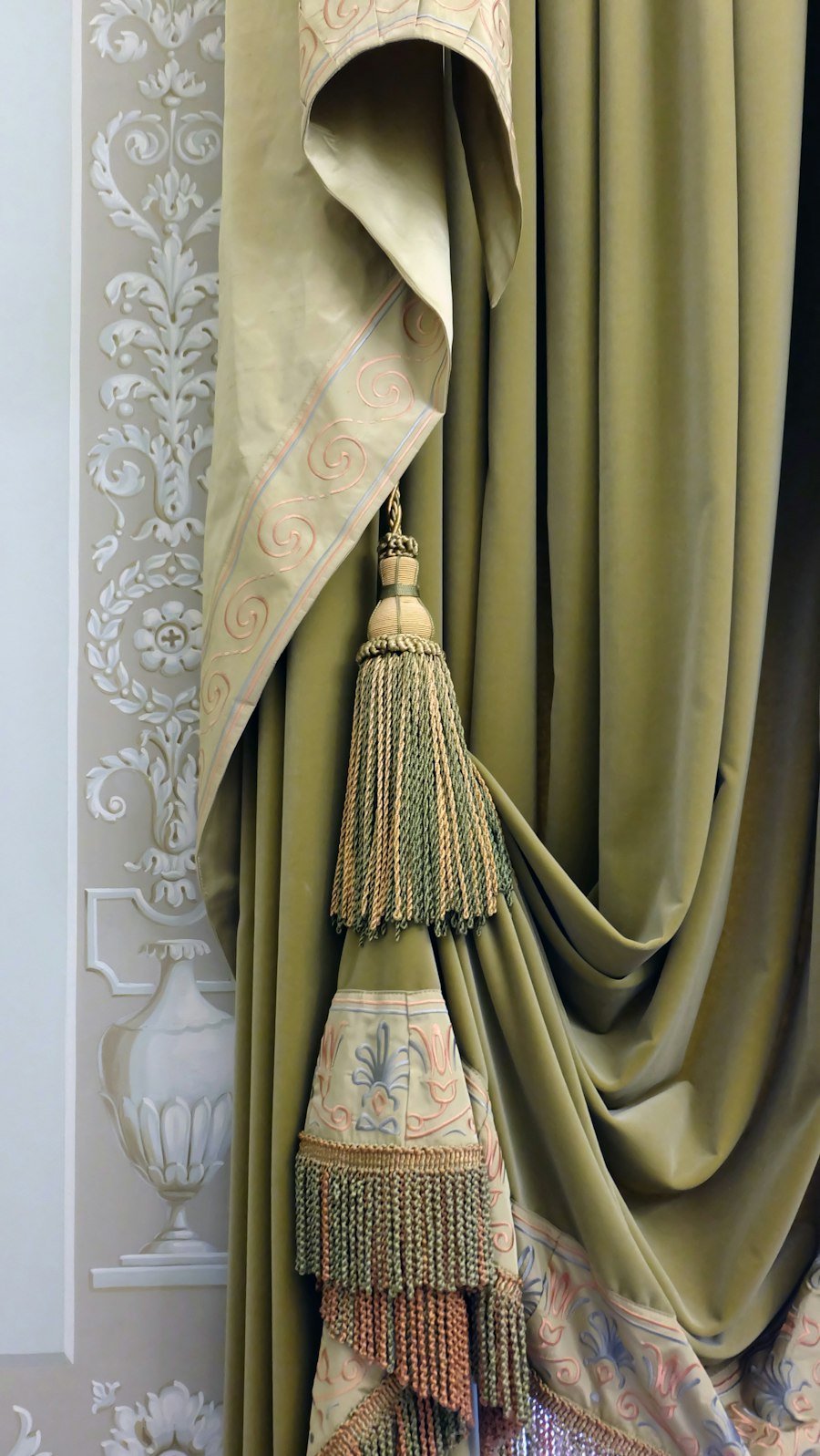 Floral window curtain