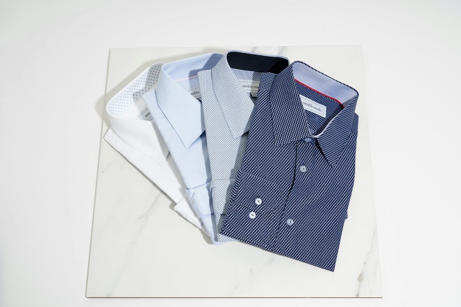 Shirt fabric neatly folded